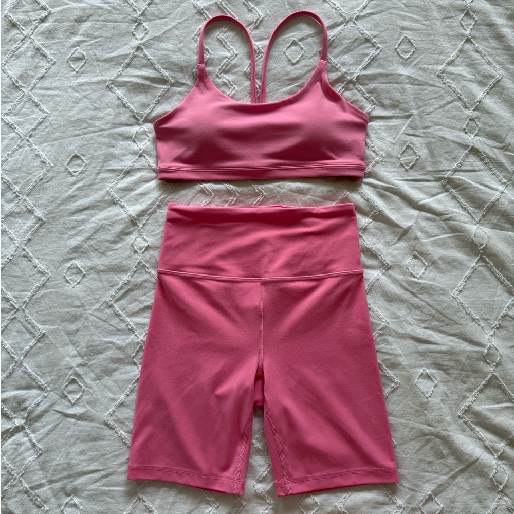 Athleta Workout Set XXS-XS in Raphanus Pink